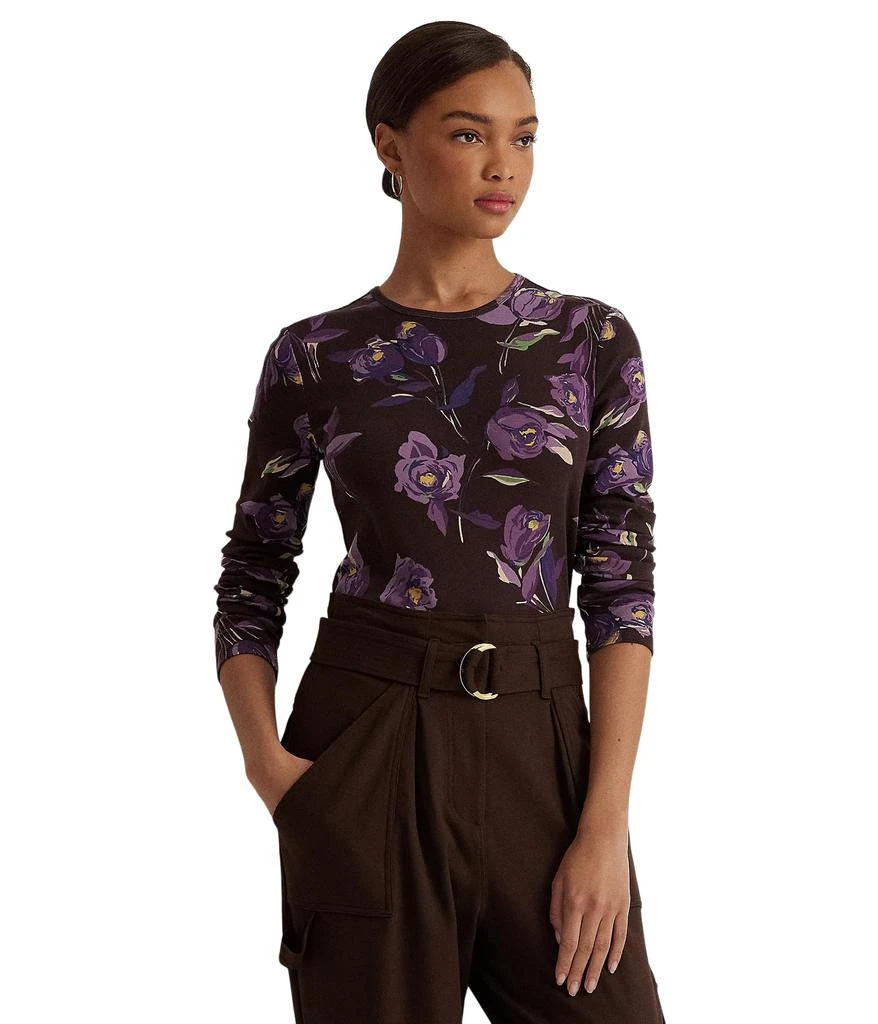 商品Ralph Lauren|Floral Cotton Long-Sleeve Tee,价格¥524,第1张图片
