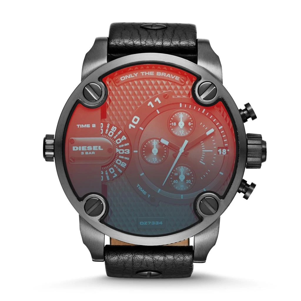 商品Diesel|Diesel Men's Little Daddy Multifunction, Black-Tone Stainless Steel Watch,价格¥1799,第1张图片