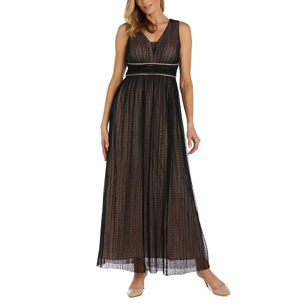 商品R & M Richards|Women's Embellished Polka-Dot Tulle Gown,价格¥348,第1张图片