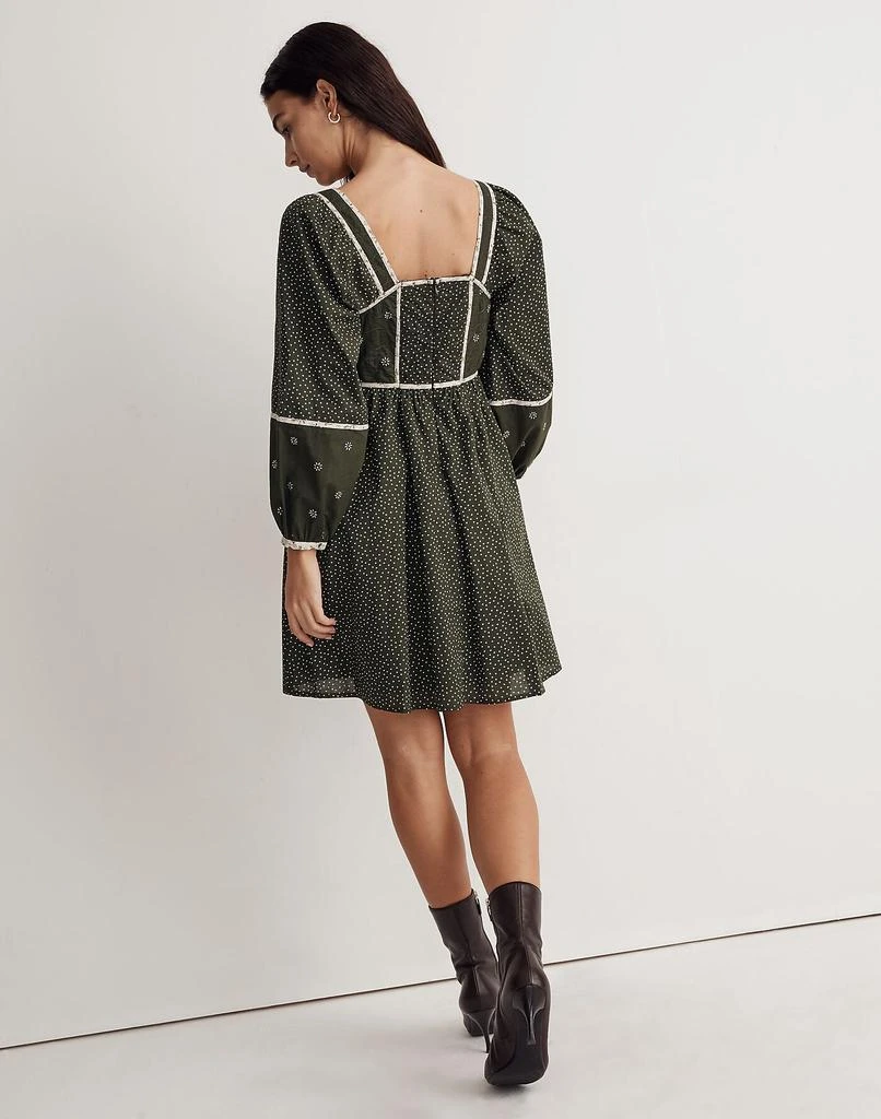 商品Madewell|Floral Mix Square-Neck Mini Dress,价格¥630,第3张图片详细描述