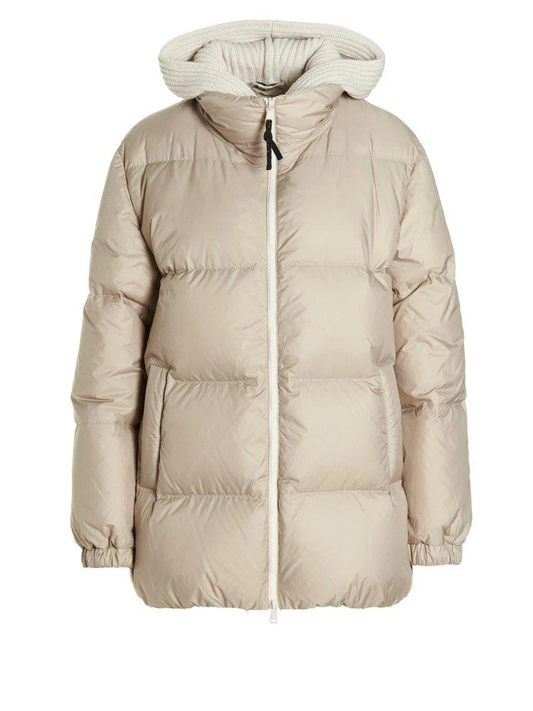 商品Brunello Cucinelli|Brunello Cucinelli Ribbed Hood Padded Jacket,价格¥22425,第1张图片