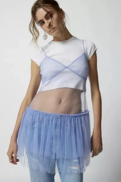 商品Urban Outfitters|UO Aria Sheer Ruffle Mini Dress,价格¥190,第2张图片详细描述