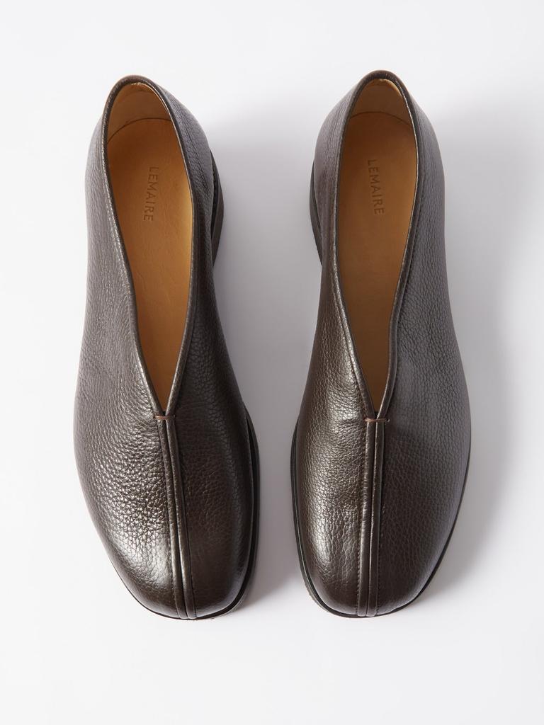 Piped leather slip-on shoes商品第4张图片规格展示