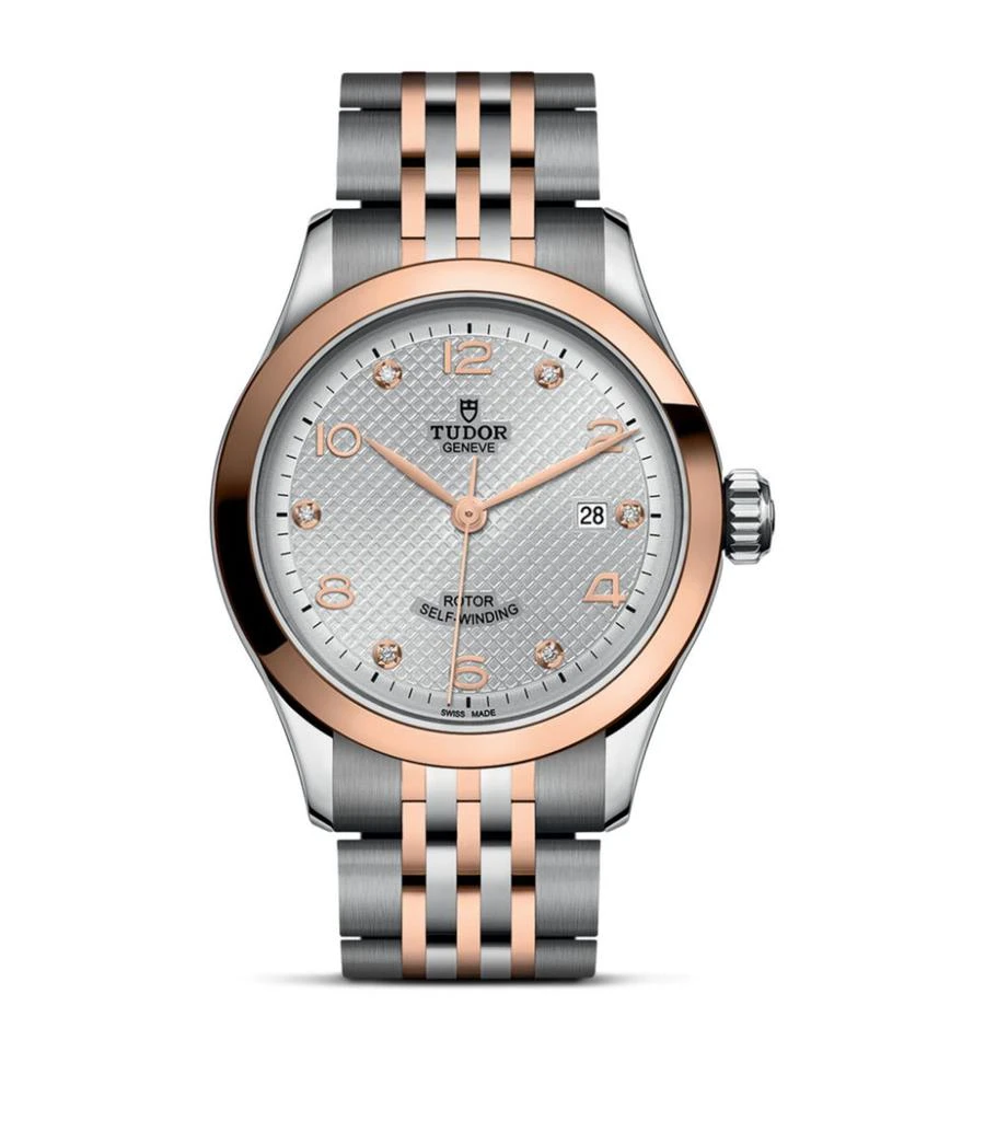 商品Tudor|1926 Stainless Steel, Rose Gold and Diamond Watch 28mm,价格¥28543,第1张图片