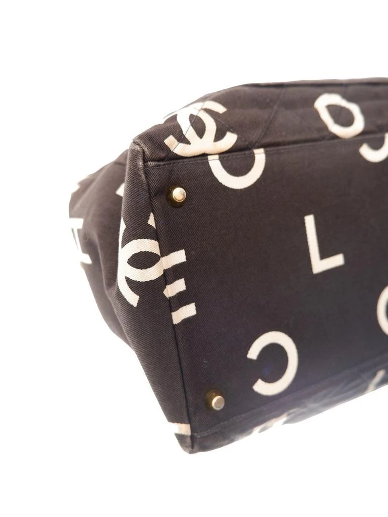 商品[二手商品] Chanel|Chanel Logo Canvas Black and White Tote Bag,价格¥27625,第5张图片详细描述