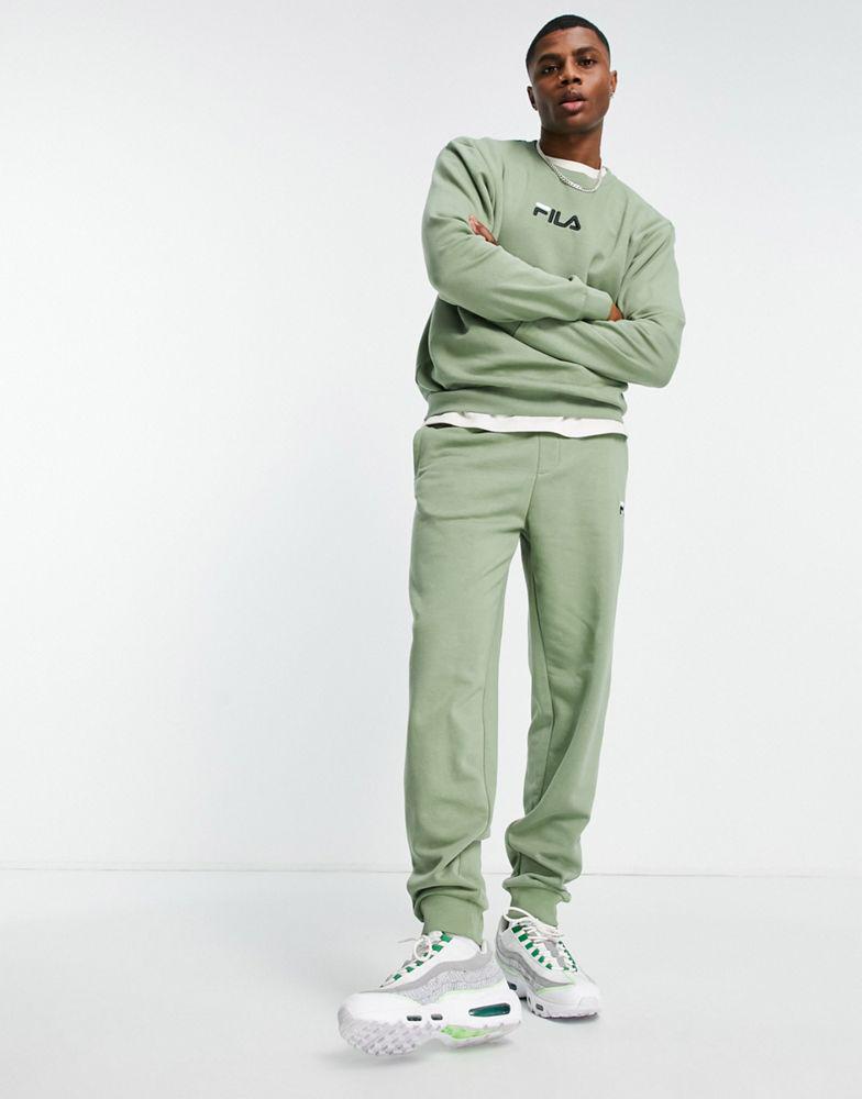 Fila joggers with logo in green商品第1张图片规格展示