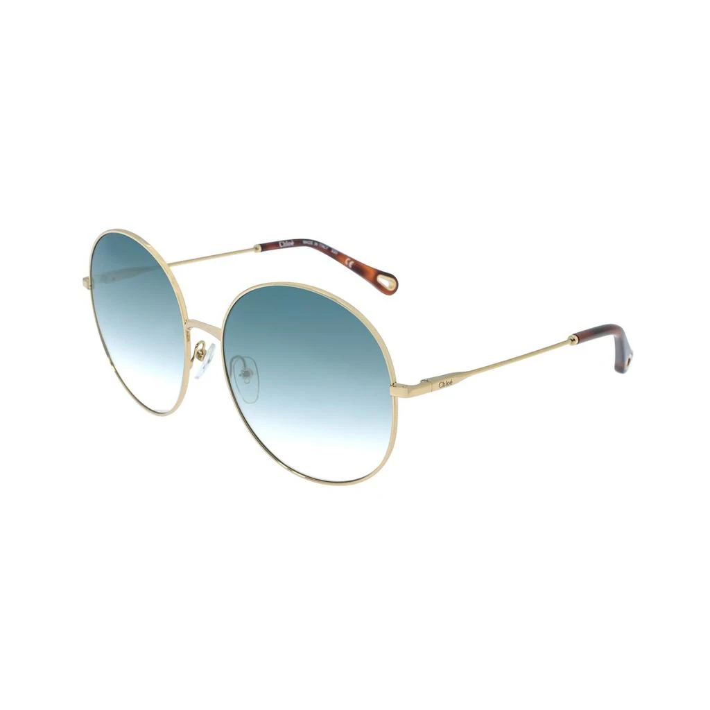 商品Chloé|Chloe Women's Gold And Blue Gradient Metal Sunglasses CE171S-838,价格¥724,第3张图片详细描述