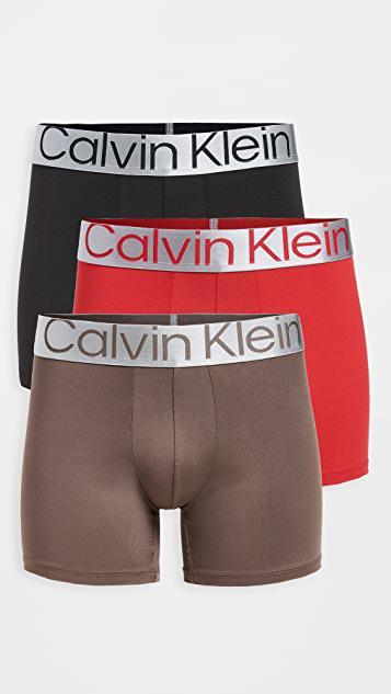 商品Calvin Klein|Steel Micro 3 条装平角短内裤,价格¥235-¥470,第1张图片