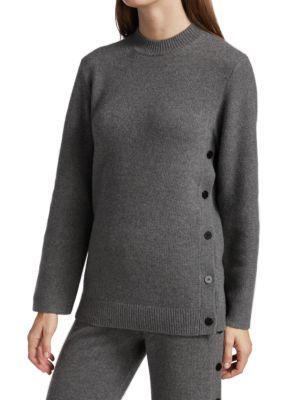 商品Theory|Button Detail Tunic Sweater,价格¥940-¥1345,第5张图片详细描述