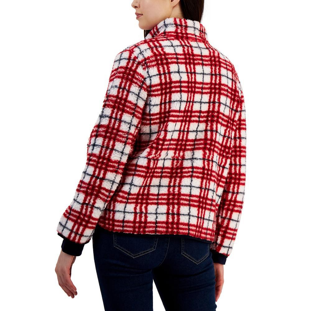 商品Tommy Hilfiger|Women's Logo-Tab Plaid Zip-Up Jacket,价格¥589,第4张图片详细描述