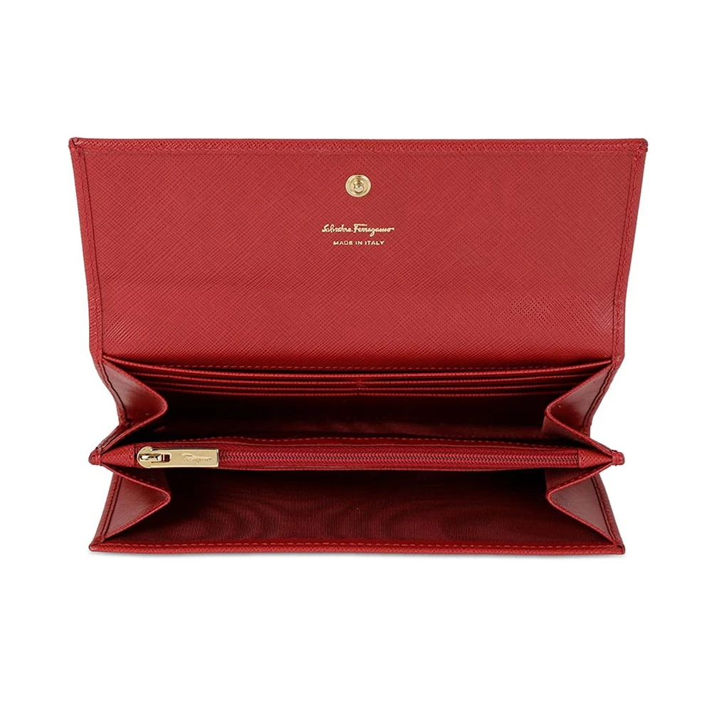 SALVATORE FERRAGAMO 女士大红色长款零钱包 22-7121-549868 商品