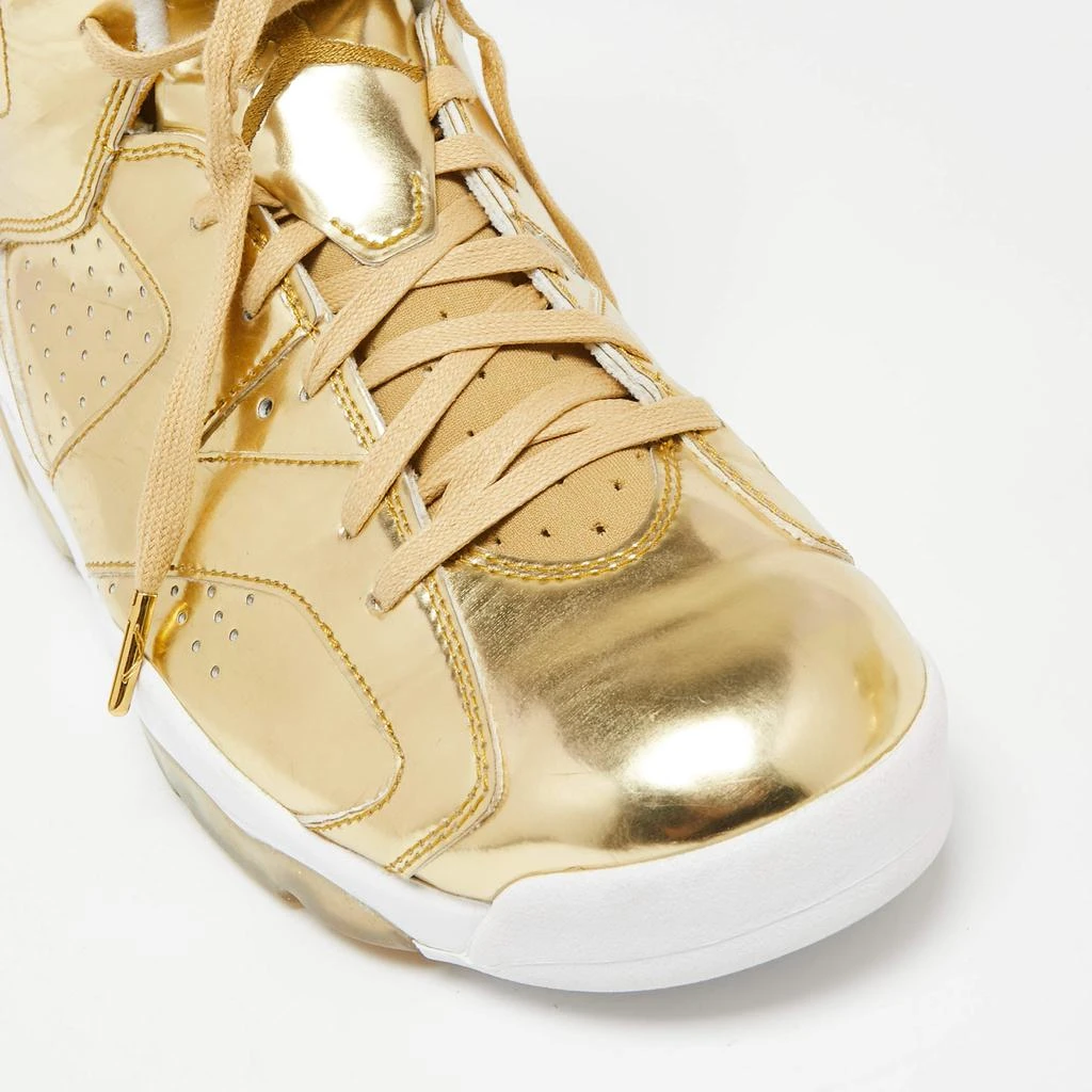 Air Jordans Gold Leather Retro 6 Pinnacle High Top Sneakers Size 45 �商品