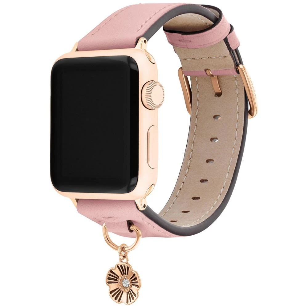 商品Coach|Blush Leather Apple Watch Band 38/41mm,价格¥716,第2张图片详细描述