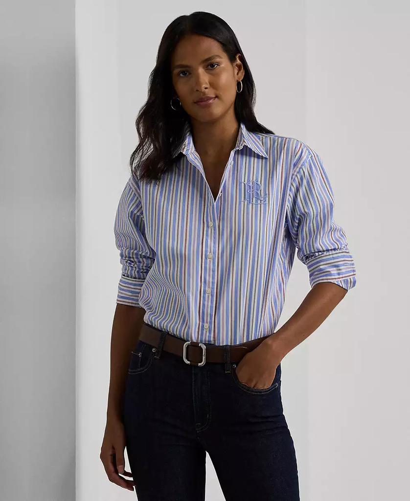 Lauren Ralph Lauren | Women's Cotton Collared Striped Shirt 423.89元 商品图片