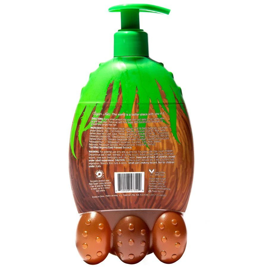 商品Raw Sugar|Kids 2-in-1 Shampoo & Conditioner Coconut + Aloe Vera,价格¥51,第2张图片详细描述