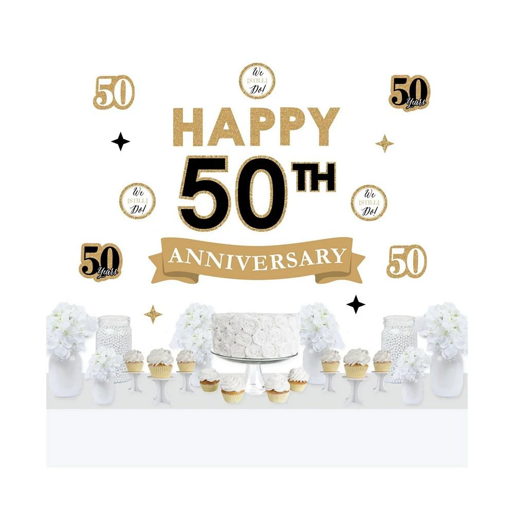 商品Big Dot of Happiness|We Still Do 50th Wedding Anniversary Peel Stick Decoration Wall Decals Backdrop,价格¥261,第1张图片