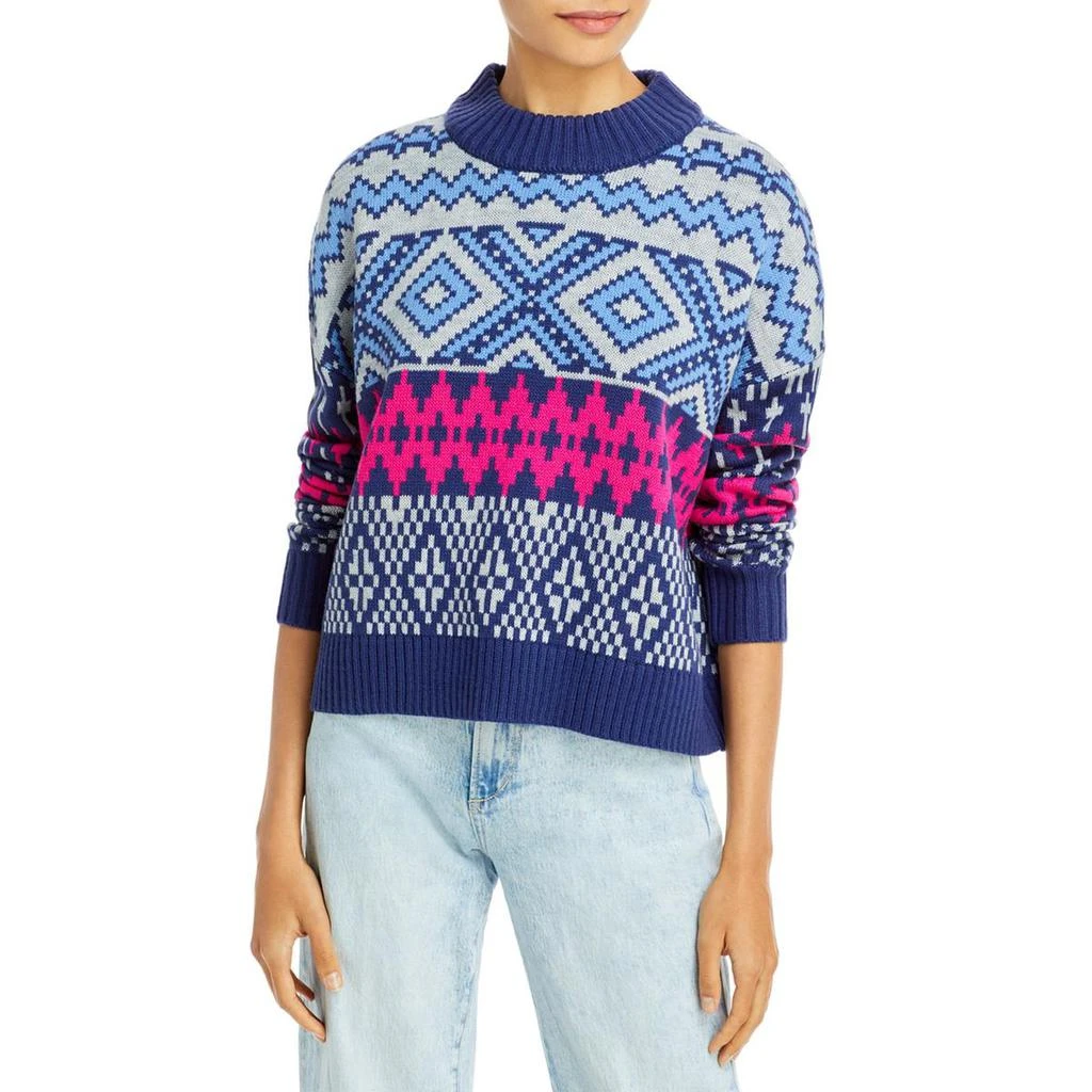 商品AQUA|Aqua Womens Fairisle Knit Pullover Sweater,价格¥154,第1张图片