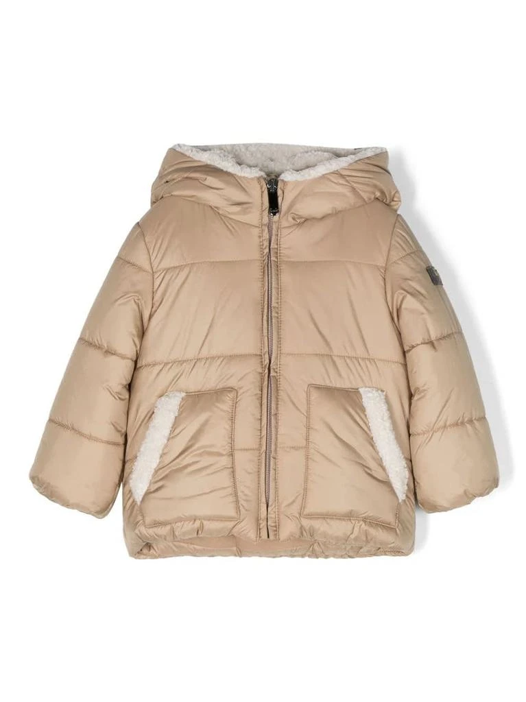 商品IL GUFO|Beige Down Jacket With Shearling Trim,价格¥2653,第1张图片