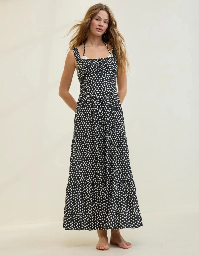 商品Aerie|Aerie Polka Dot Maxi Dress,价格¥158,第5张图片详细描述