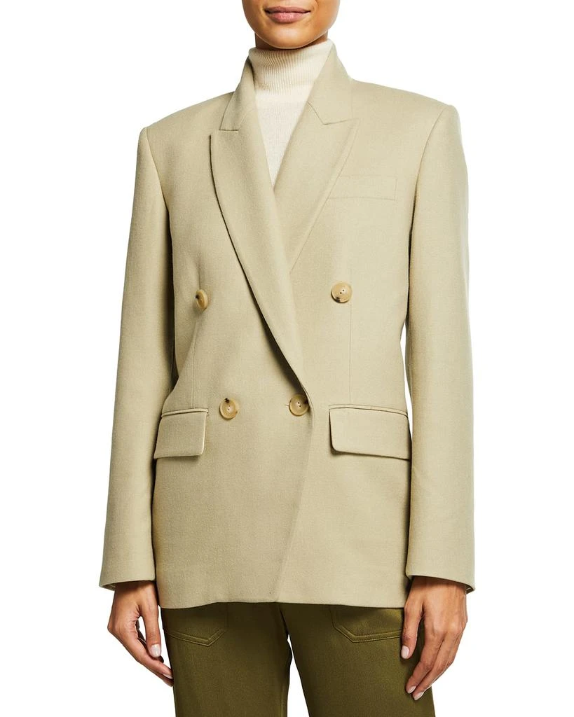 商品Vince|Double-Breasted Flannel Blazer,价格¥1702,第2张图片详细描述