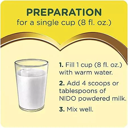 商品Nestle|Nestle NIDO Fortificada Dry Whole Milk Powder 4.85 lb.,价格¥197,第4张图片详细描述