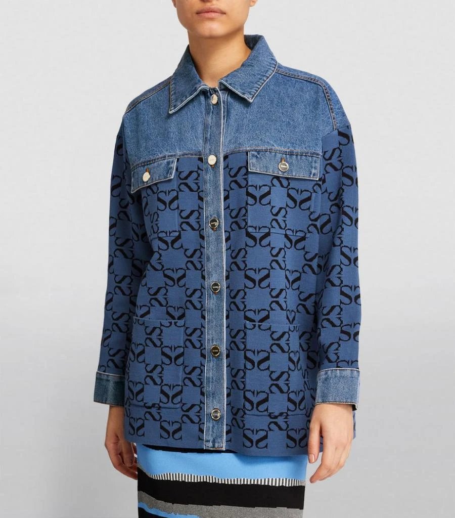 商品Sandro|Denim-Trim Augustin Cardigan,价格¥1858,第3张图片详细描述