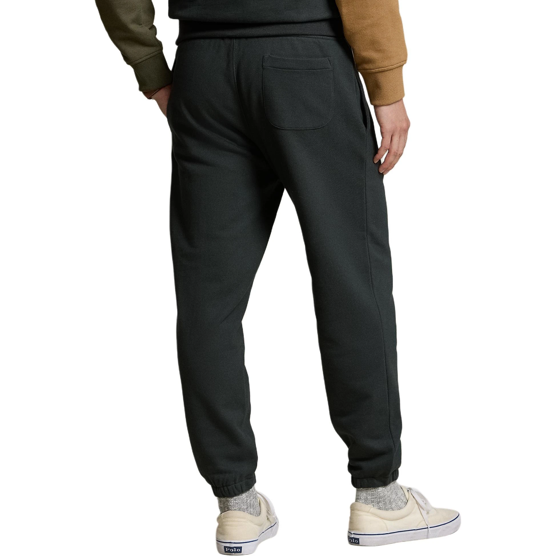 商品[国内直发] Ralph Lauren|SS24 纯色Logo字母图案宽松针织运动裤 男款 做旧黑,价格¥2290,第4张图片详细描述