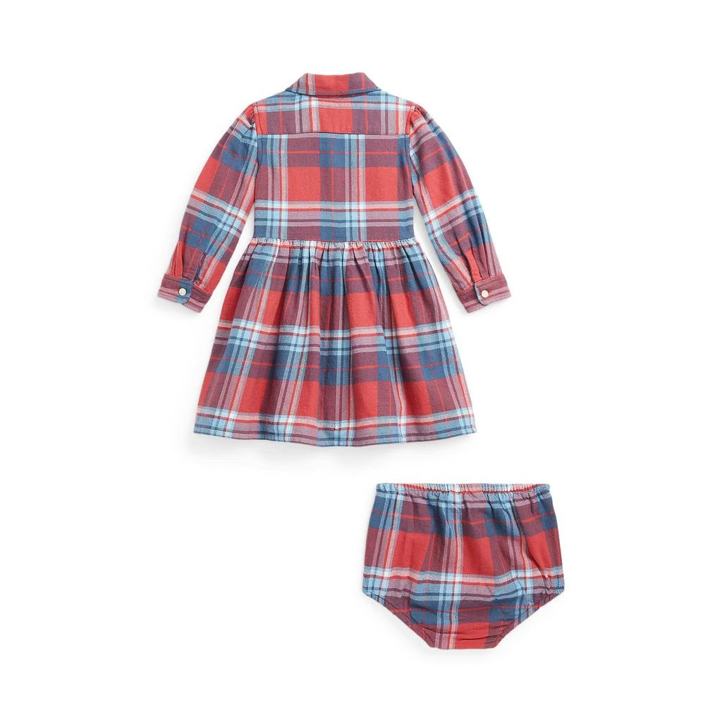商品Ralph Lauren|Plaid Cotton Twill Shirtdress & Bloomer (Infant),价格¥146,第2张图片详细描述