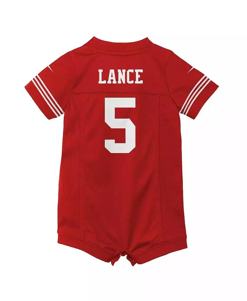 商品NIKE|Infant Girls and Boys Trey Lance Scarlet San Francisco 49ers Romper Game Jersey,价格¥299,第3张图片详细描述