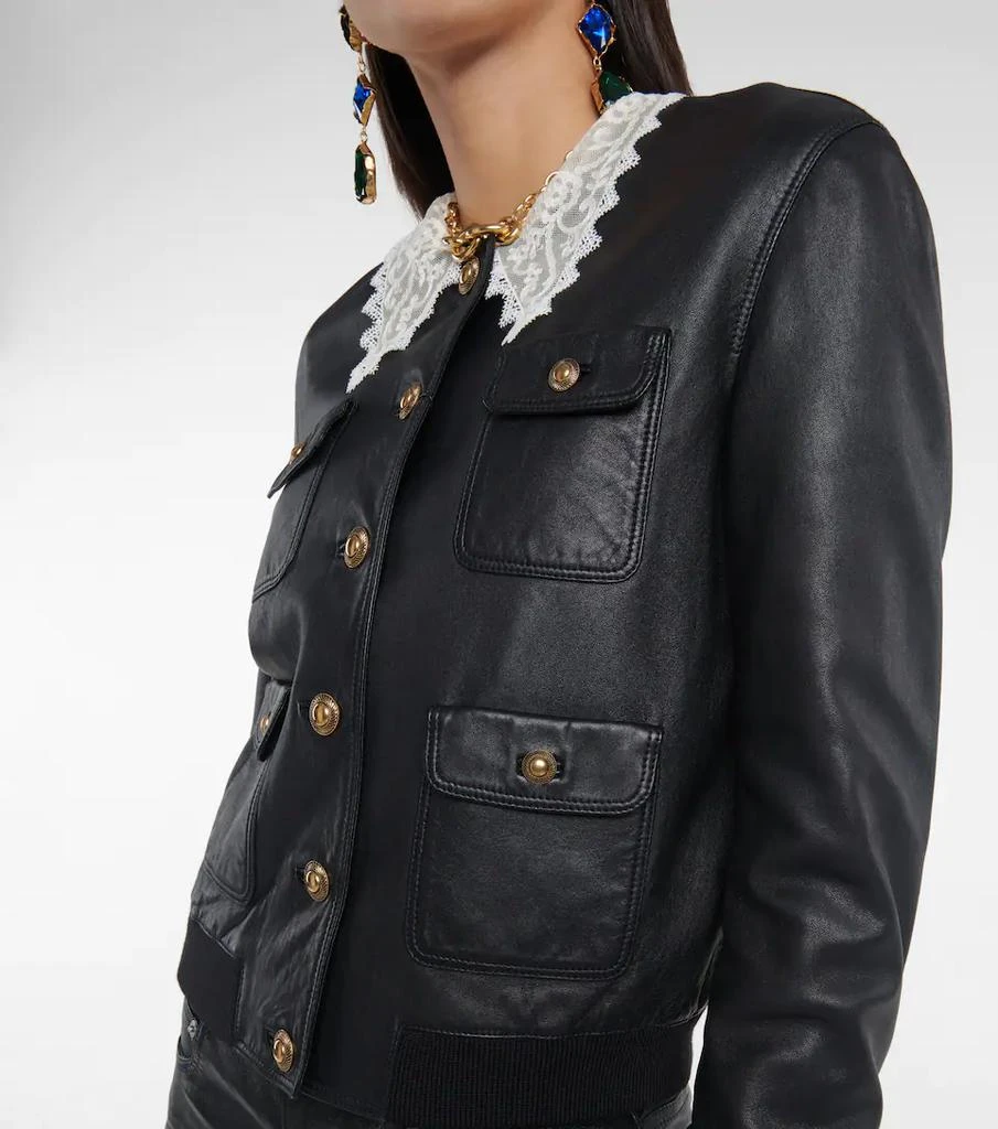 商品Yves Saint Laurent|Leather jacket,价格¥34855,第4张图片详细描述