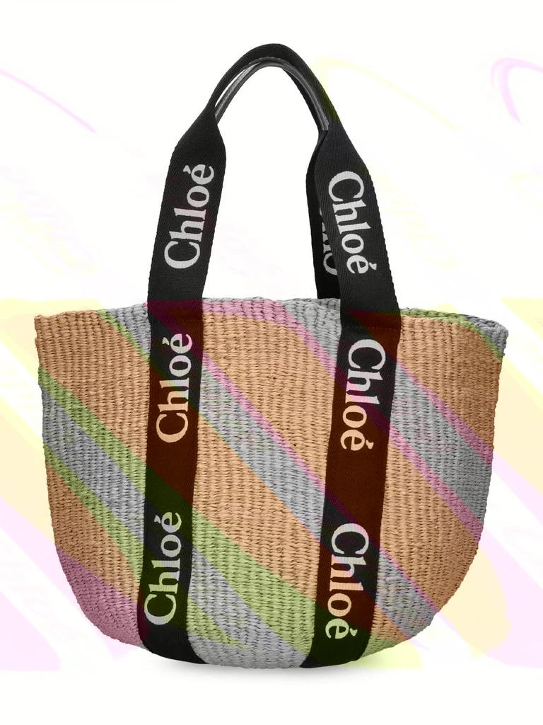 商品Chloé|Large Woody Paper Tote Bag,价格¥6384,第3张图片详细描述