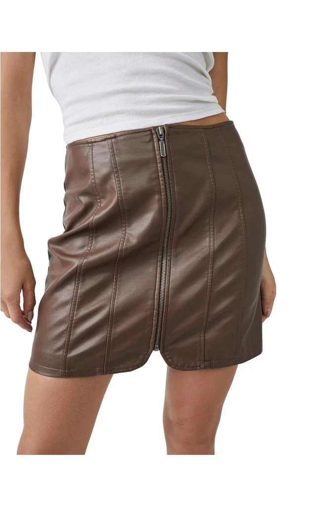 商品Free People|Layla Faux Leather Miniskirt,价格¥152,第5张图片详细描述