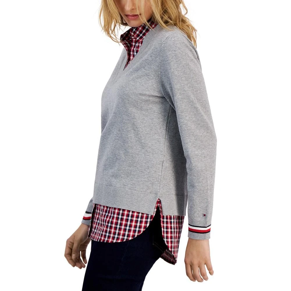 商品Tommy Hilfiger|Women's Cotton Layered-Look Sweater,价格¥201,第3张图片详细描述