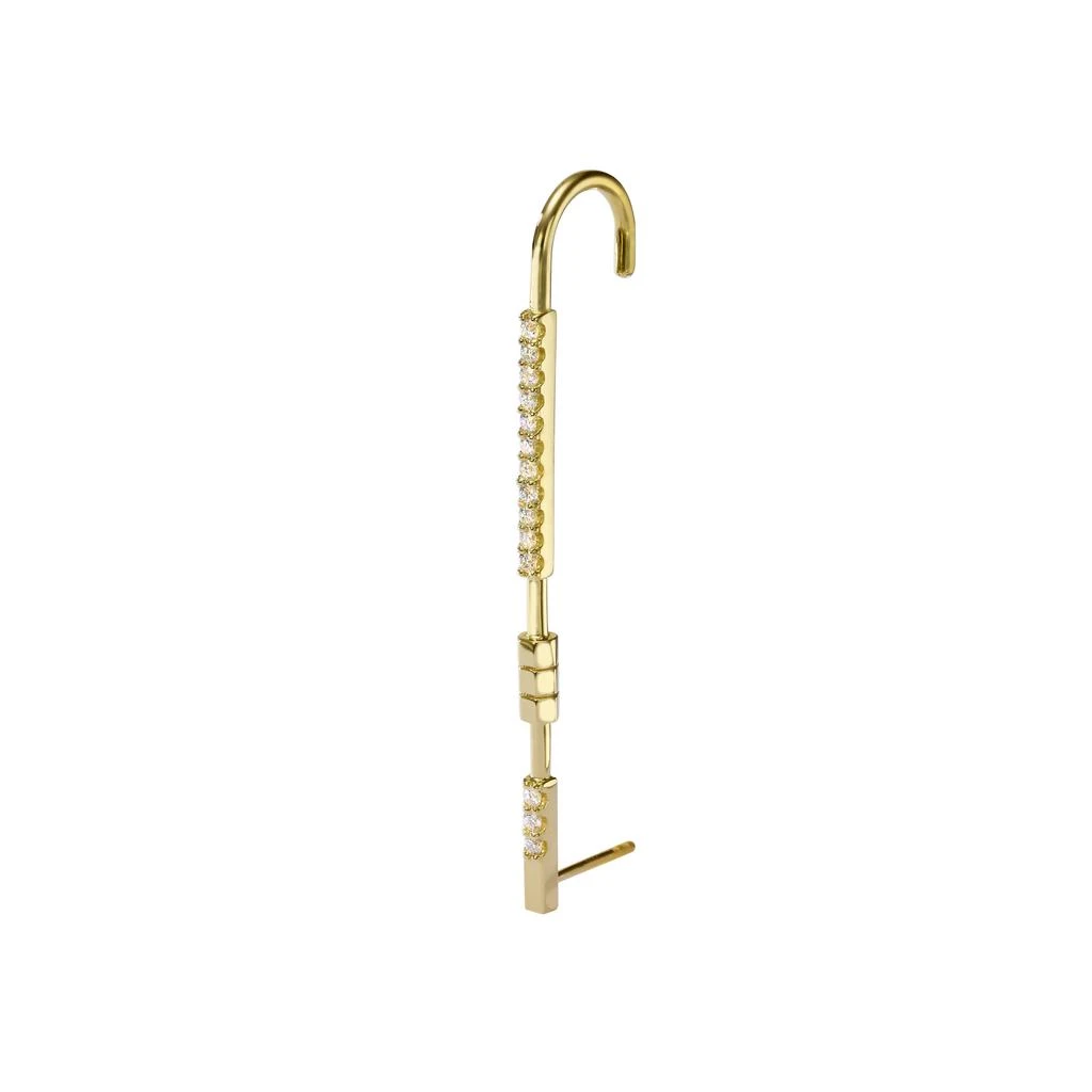 商品AME|Âme Totem 18K Yellow Gold, Lab-Grown Diamond 0.26ct. tw. High Helix Ear Cuff,价格¥9247,第1张图片