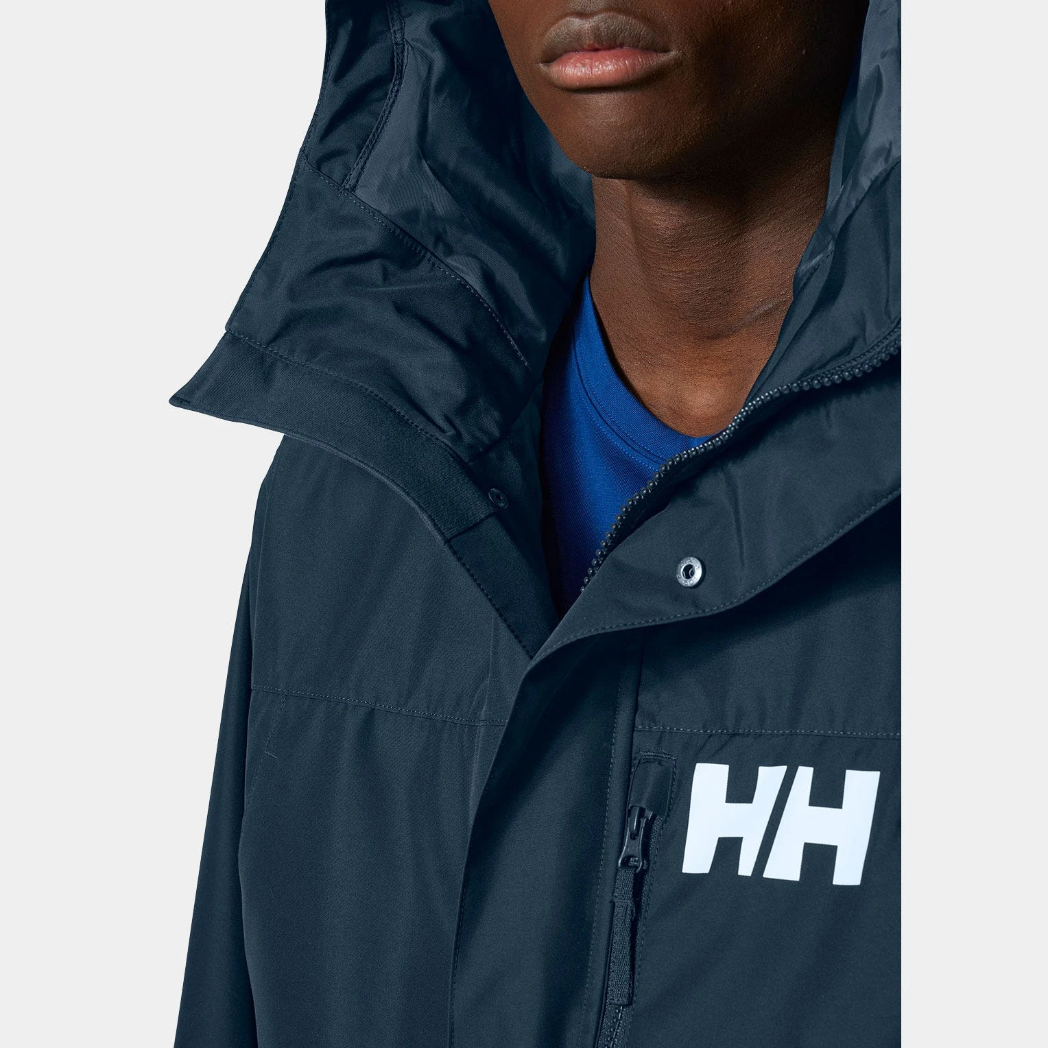 商品Helly Hansen|Helly Hansen 男士户外冲锋衣 53796597NAVY 深蓝色,价格¥1878,第5张图片详细描述