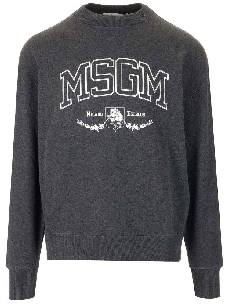 MSGM Logo Printed Crewneck Sweatshirt商品第1张图片规格展示