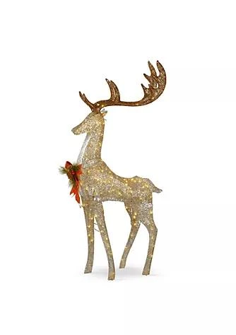 商品CC Christmas Decor|Christmas Decor 55 Pre Lit Crystal Champagne Standing Buck  Warm White Lights,价格¥1302,第1张图片