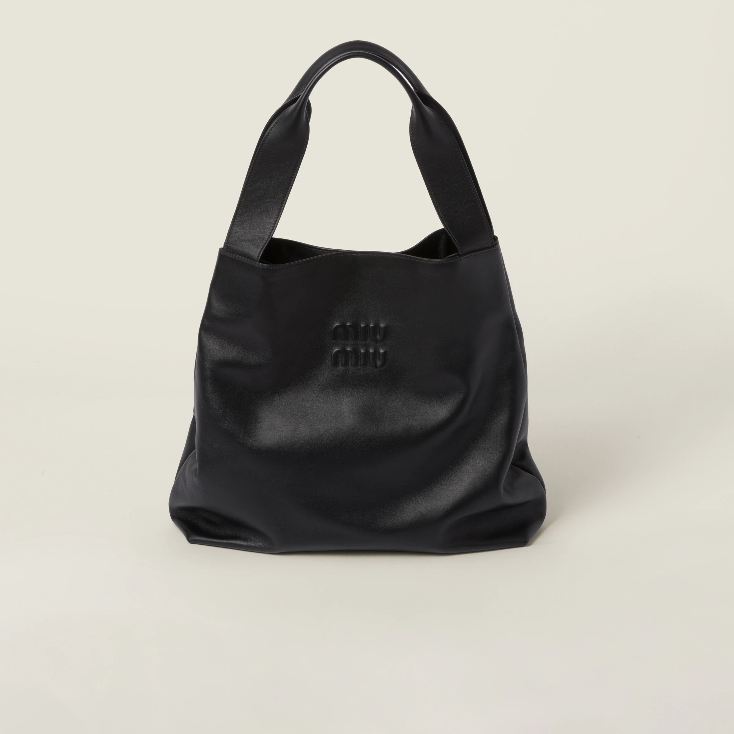 【预售】 缪缪 24秋冬 女士 手提包 Sac hobo en cuir 5BC119_2DDJ_F0002_V_OLM 商品