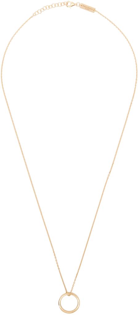 Gold Ring Pendant Necklace商品第1张图片规格展示