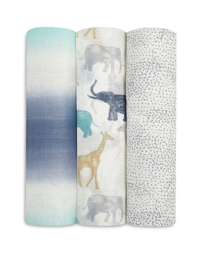 商品aden + anais|3 Pk. Silky Soft Printed Swaddles,价格¥365,第1张图片详细描述