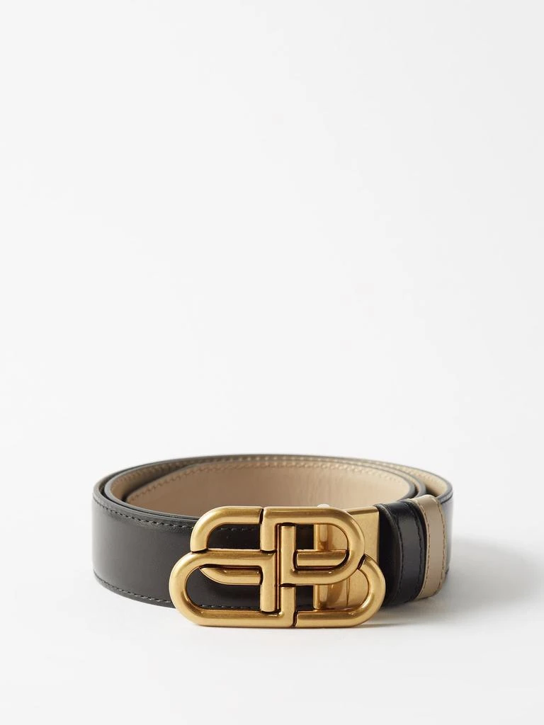 商品Balenciaga|BB-logo reversible leather belt,价格¥3764,第1张图片