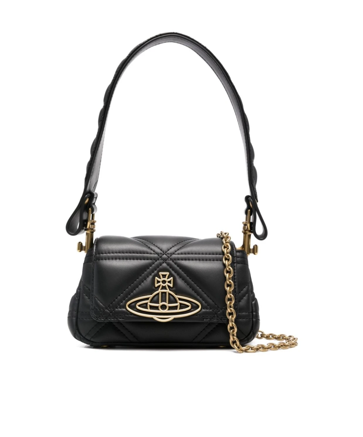 商品【商品预售7天】 Vivienne Westwood|Vivienne Westwood 女士斜挎包 46030002WL006UN403 黑色,价格¥4221 描述
