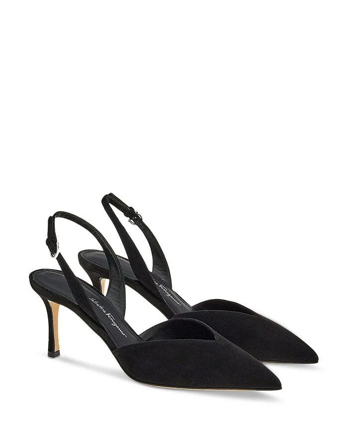 商品Salvatore Ferragamo|Women's Ileen Suede Slingback Pumps,价格¥3582,第1张图片