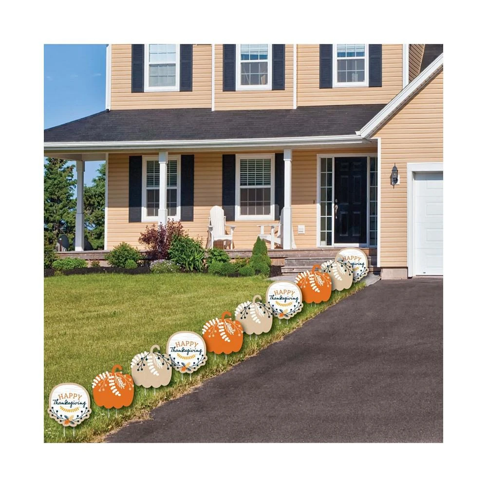 商品Big Dot of Happiness|Happy Thanksgiving - Pumpkin Lawn Decorations - Outdoor Fall Harvest Party Yard Decorations - 10 Piece,价格¥261,第3张图片详细描述