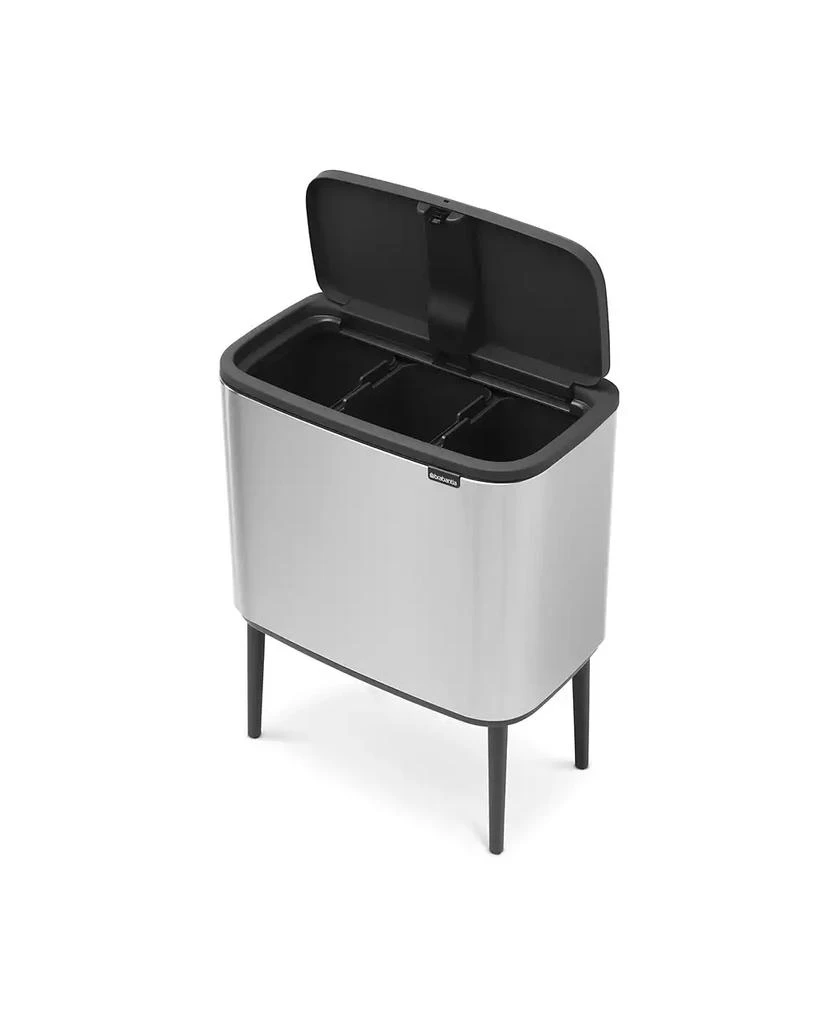 商品Brabantia|Bo Touch Top Multi Compartment Trash Can, 3 x 3 Gallon, 3 x 11 Liter,价格¥2478,第3张图片详细描述