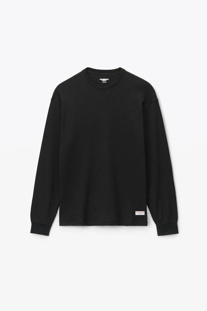 商品Alexander Wang|中性 棉质华夫格保暖长袖上衣,价格¥552,第3张图片详细描述