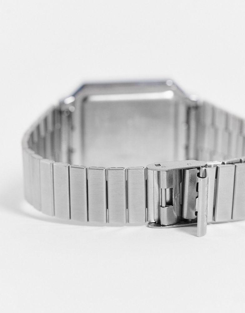 Casio Revival F-100 unisex digital bracelet watch in silver A100WE-1AEF商品第2张图片规格展示