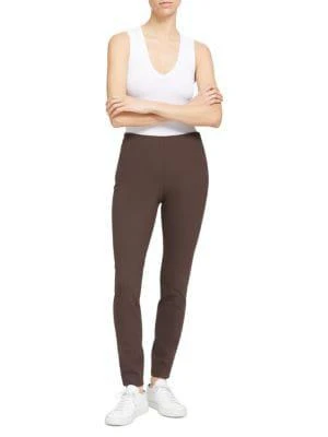 商品Theory|Button-Hem Cotton-Blend Leggings,价格¥518,第5张图片详细描述