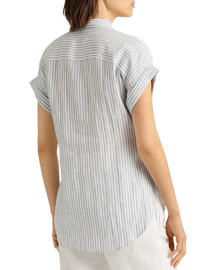 Striped Tie Front Linen Shirt 商品