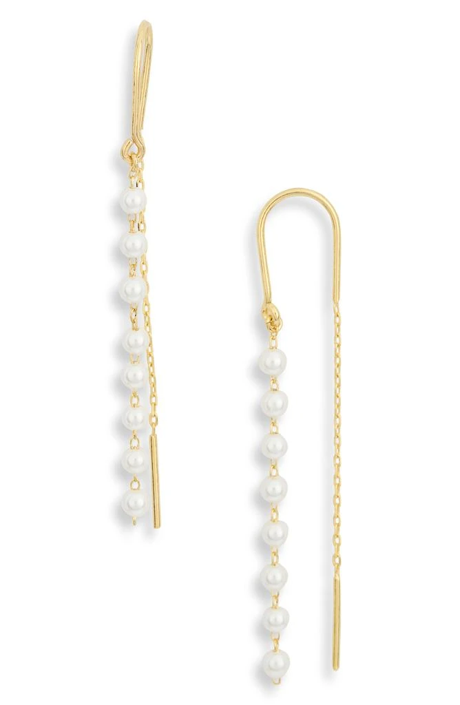 商品Argento Vivo Sterling Silver|Imitation Pearl Theader Earrings,价格¥150,第1张图片